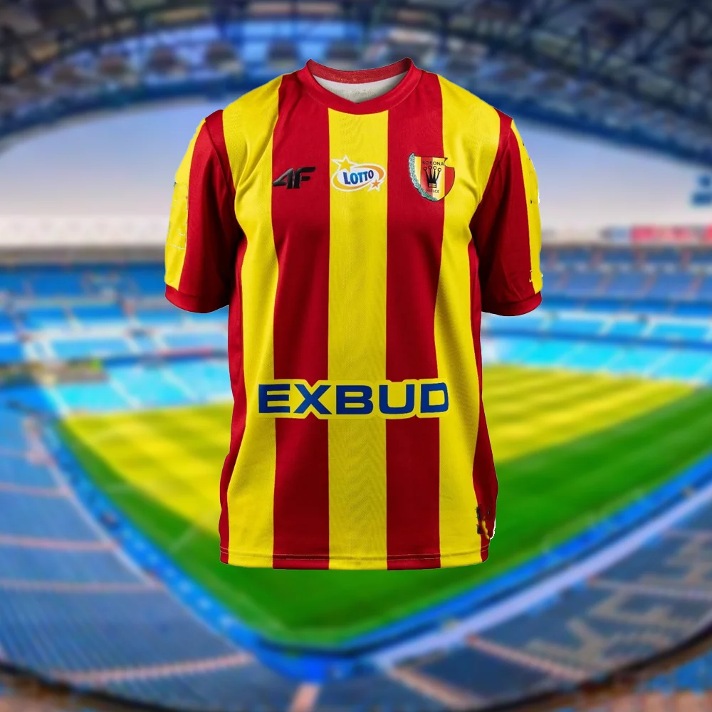 25/26 أحدث كرة القدم البولندية جيرسي الرجال Korona Kielce كرة القدم جيرسي الاطفال بدلة تدريب كرة القدم مجموعة جيرسي خاصة