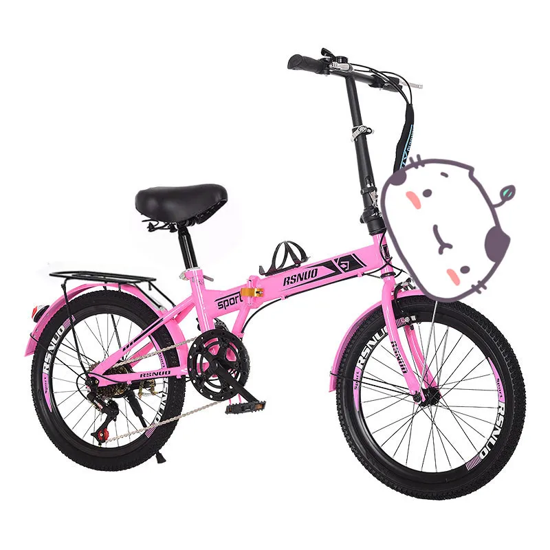 20 Inch Folding Bicycle Variable Speed Bicycle Adult Ultra Light Portable Bike Male And Female Student Bikes Easy