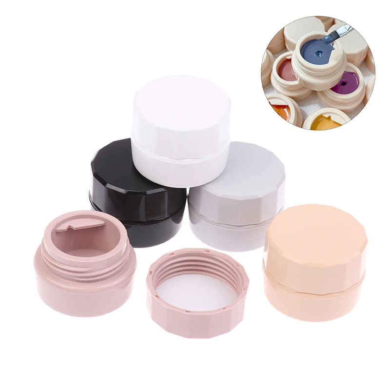 Contenedores cosméticos de plástico vacíos para decoración de uñas, tarro para crema facial, caja de polvo de Gel para uñas, herramienta de loción de maquillaje, embalaje de muestra de prueba, 5g