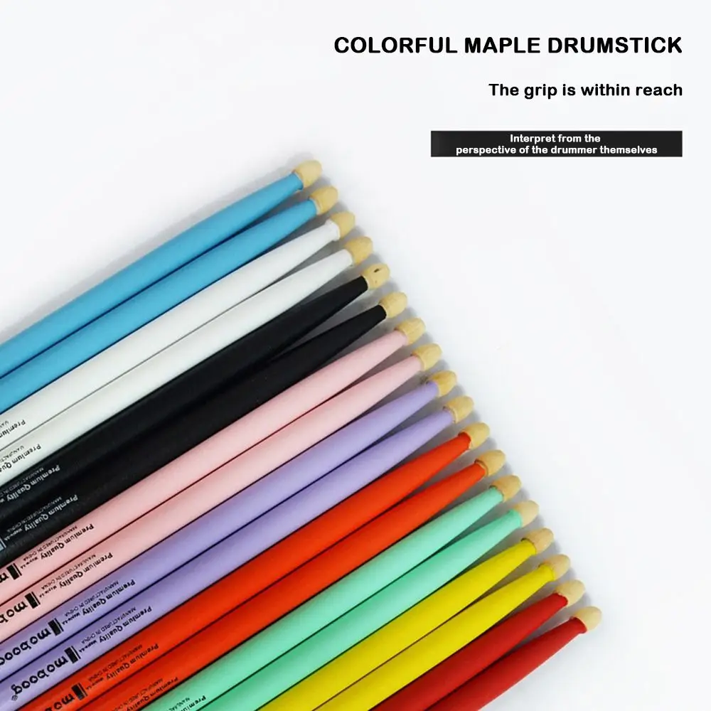 High Quality Wood Drumsticks 5A Multicolor Drum Sticks Drum Mallets Beginners Stage Performers