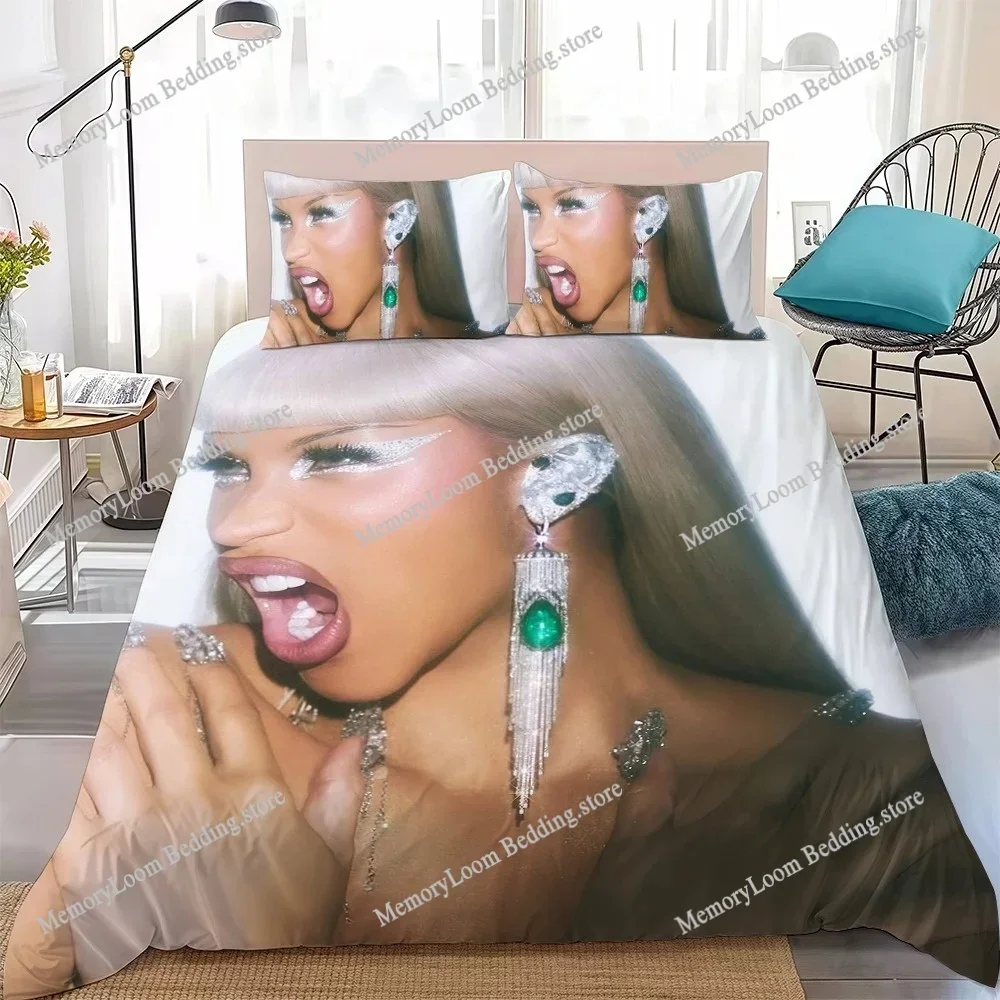

Singer C-Cardi B Am I the Drama Duvet Cover Set Home Style Bedding Soft Laundry Cotton Bed Student Dormitory Gift Home Textile74