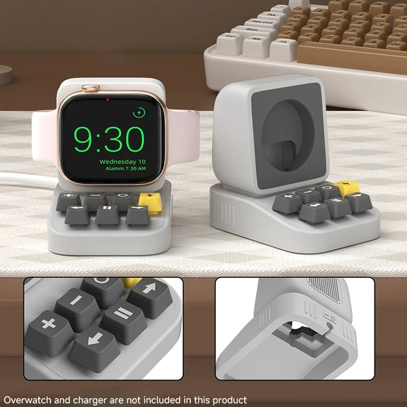 Desktop Holder for Watch Series 10 9 8 7 6 SE 42 46mm Charger Stand Ultra 2 1 49mm Charging Base for 3 2 1 Yellow-A21R
