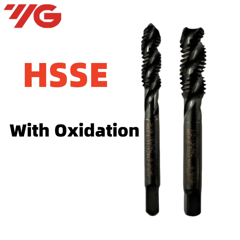 1pcs South Korea YG HSSE American  INOX Spiral Fluted Tap UNC UNF UNS 8-32/10-24 1/4-20 5/8 7/16 9/16 Machine Screw Thread Taps