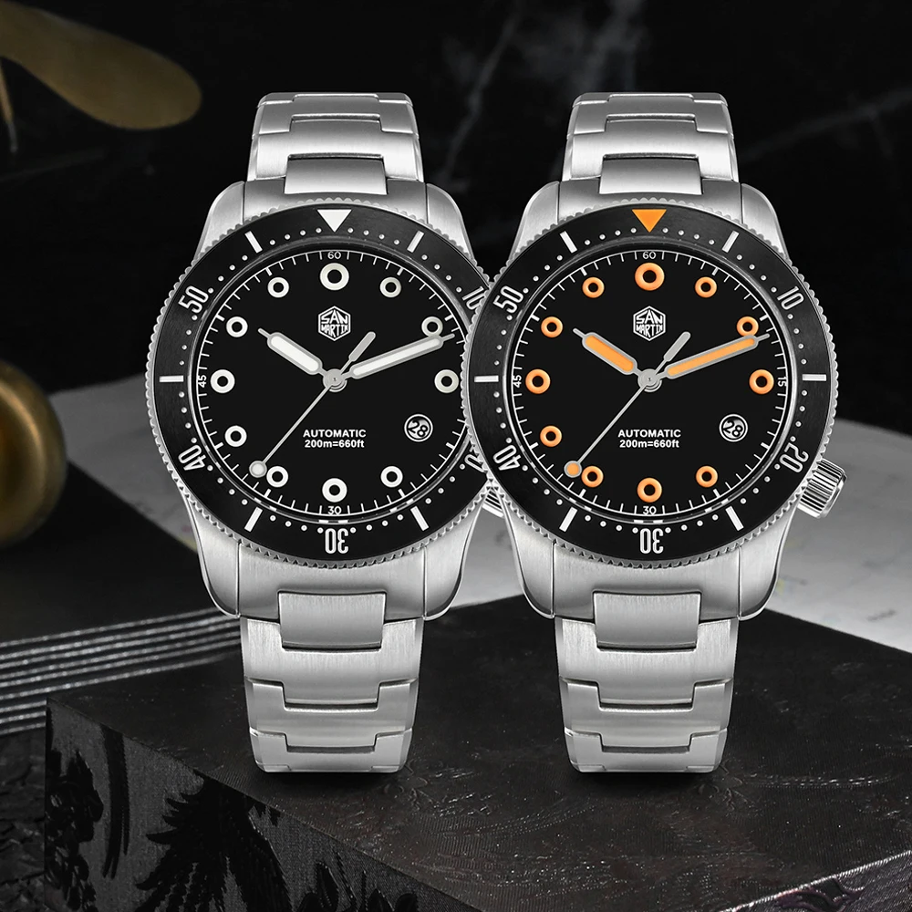 San Martin 39.5mm Men Diver Watch YN55 Automatic Mechanical Original Design Watches Sapphire Waterproof 200M Luminous SN0142
