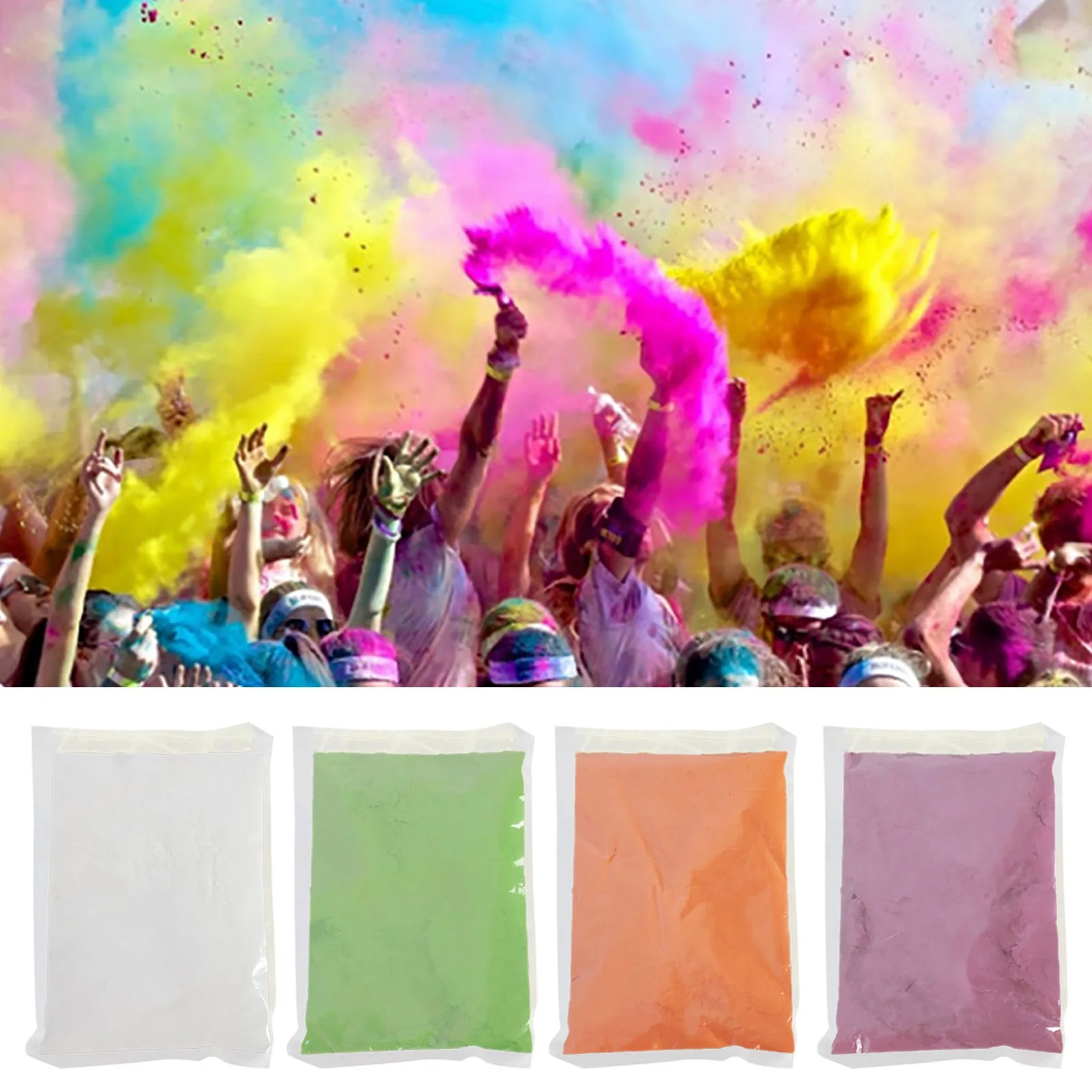 Road Running Powder Corn Starch Throwing Running Novelty Festival Rainbow Practical Jokes Funny Gadget Holi Powders For Party