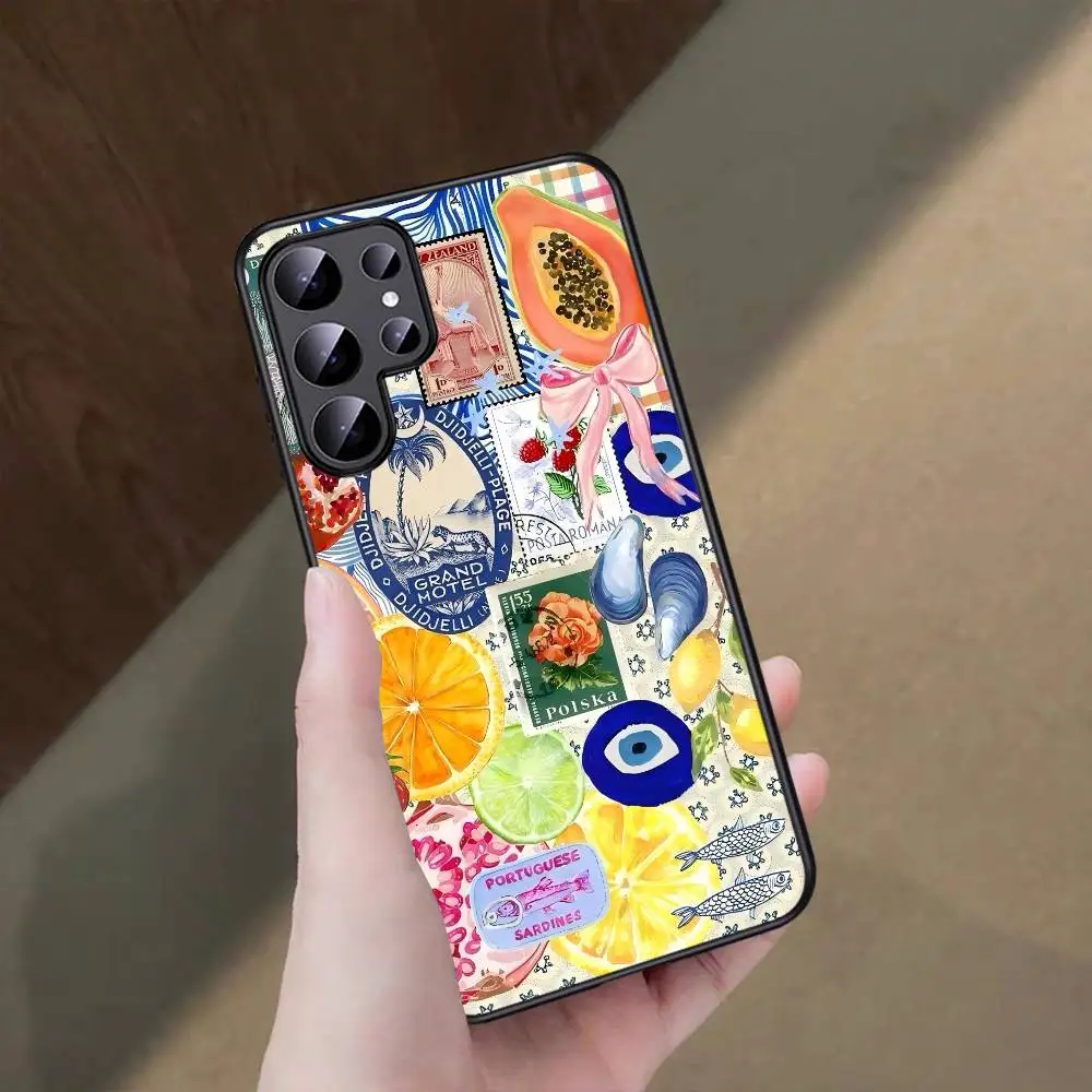 شاطئ البحر مشهد موجة الشاطئ قضية الهاتف لسامسونج غالاكسي S25 S23 S24 FE S22 S20 S21 S10 S9 زائد لايت الترا FE S30 نوت 20 10