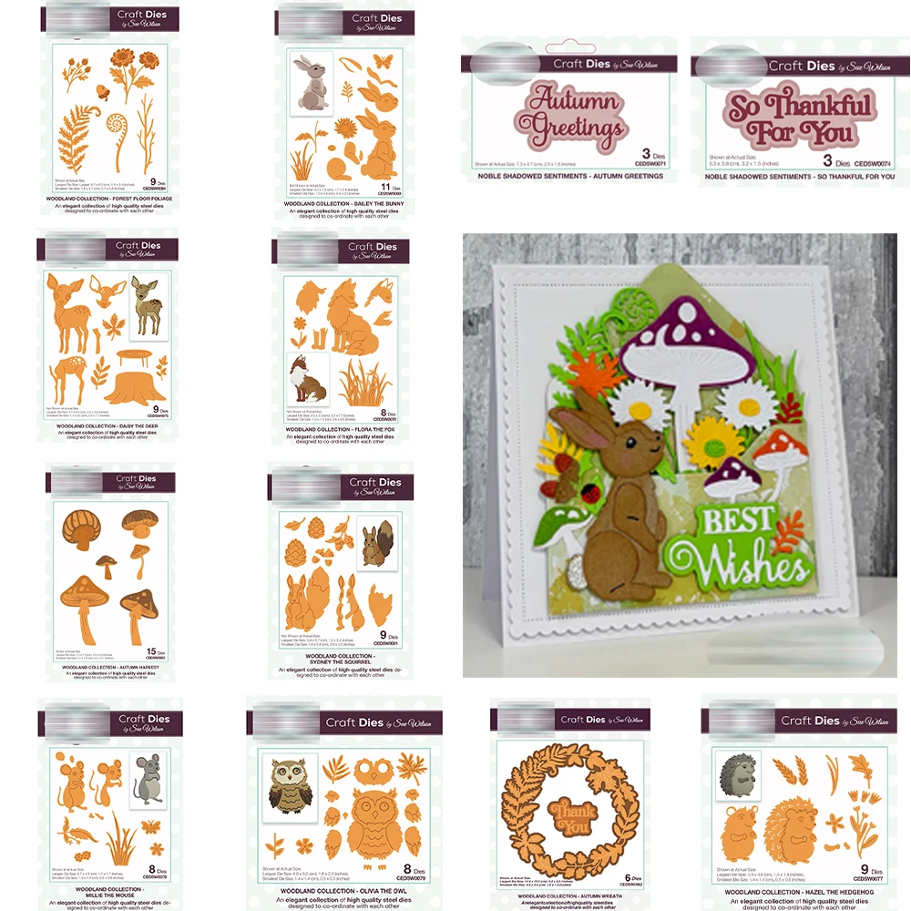 2026 New Autumn Harvest Die Set Metal Cutting Dies Clear Stamps Greeting Card Handmade DIY Template Scrapbooking Embossing