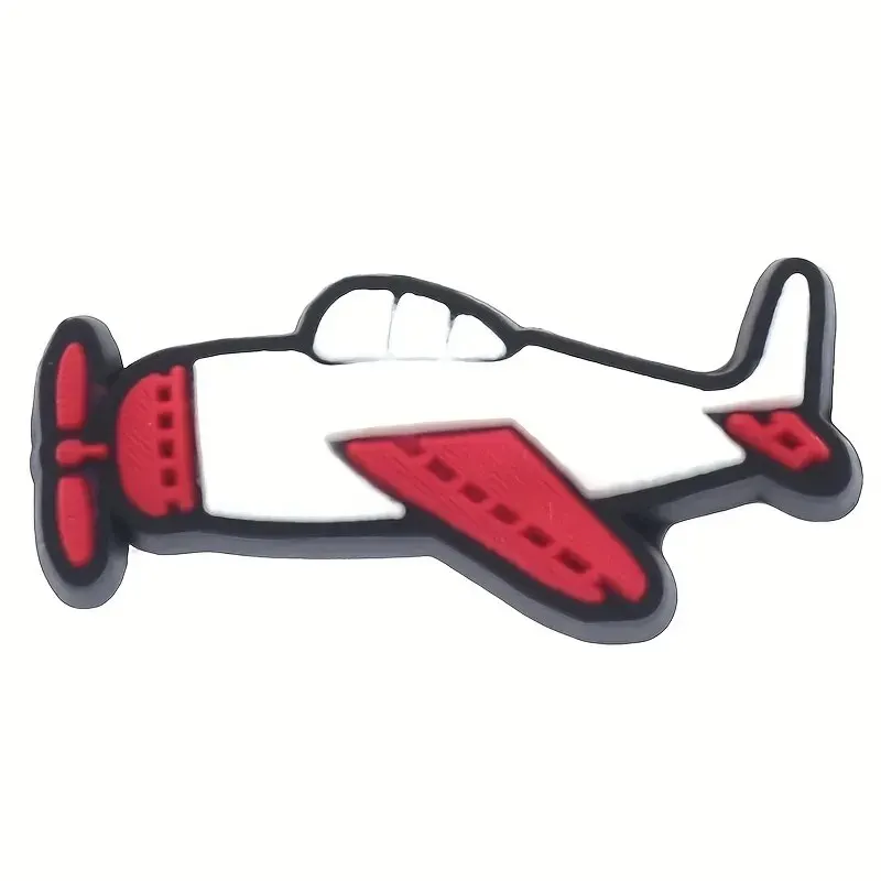 16PCS Cartoon Plane Shoe Charms for Clogs Bogg Bag Bubble Slides Sandals, PVC Shoe Decorations Accessories, EVA Beach