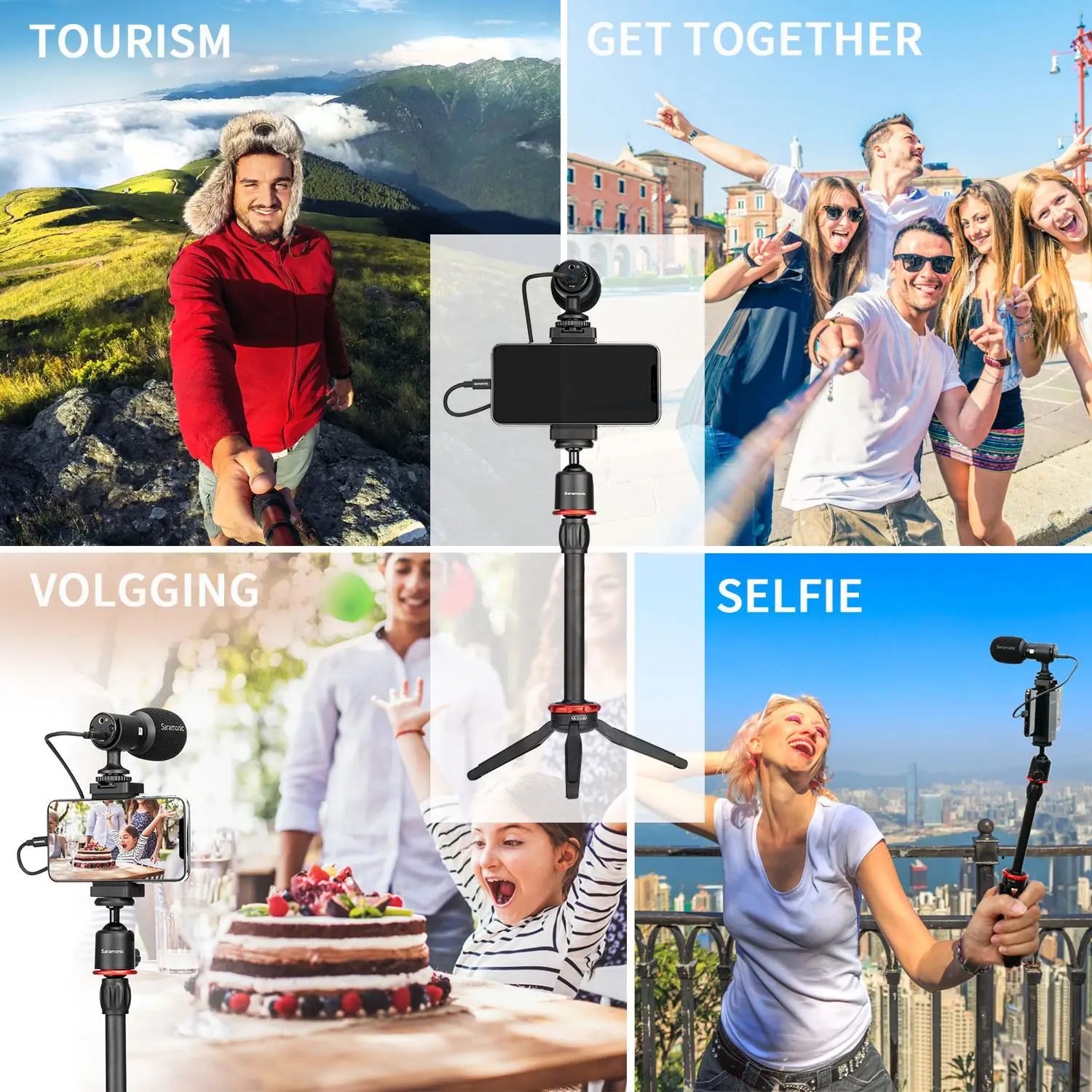 Imagem -02 - Saramonic Smartphone Video Kit Smartmic Mtv Youtubers Podcasters Vloggers Live Streaming Facebook Blogger Facebook