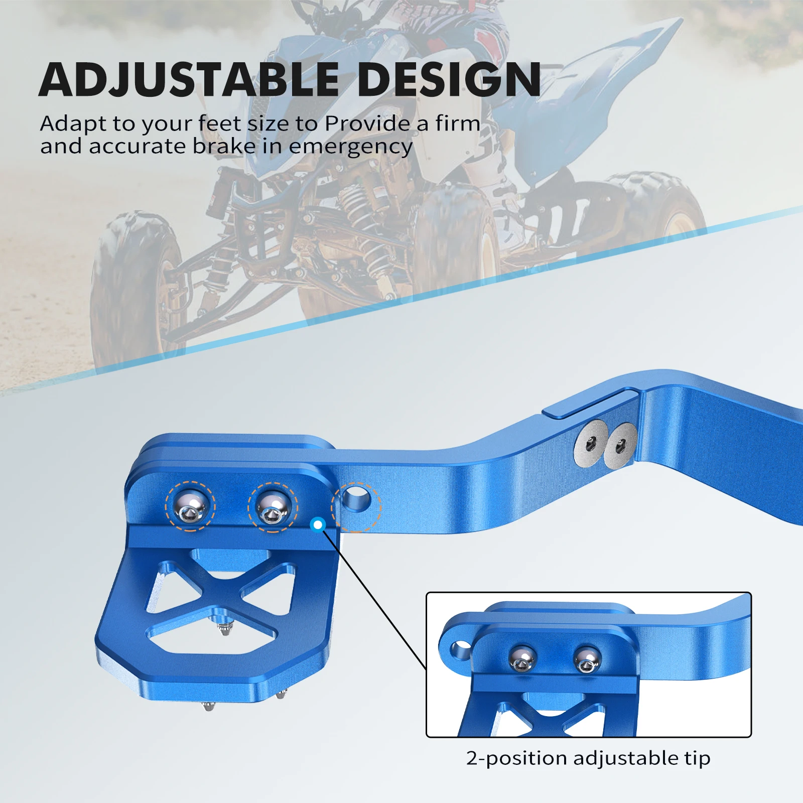 For Raptor 700 ATV Rear Brake Pedal Lever For Yamaha Raptor 700R 700 YFM700R YFM700RSE YFM700RSL Billet Aluminum ATV Accessories