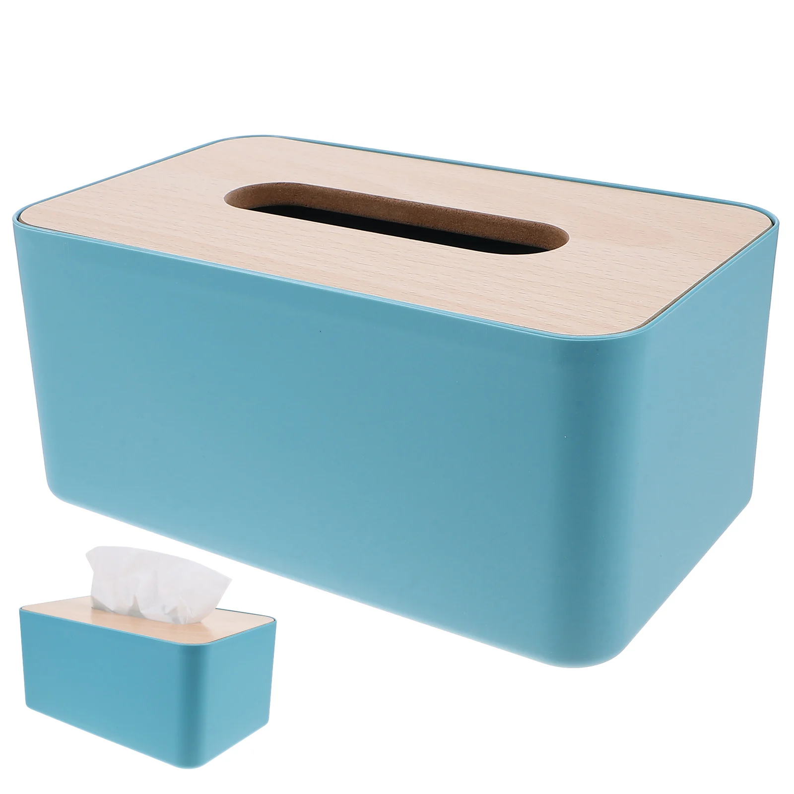 

Japanese Style Wooden Lid Tissue Box Yellow Home Supplies Napkin Holder Compact Lightweight Paper ganizer Storage Box Bathroom