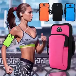 Sweatproof Oxford Sport Fitness Running Phone Arms Bag Armband Phone Case Holder Bag Gym Arm Band with Headphone Hole