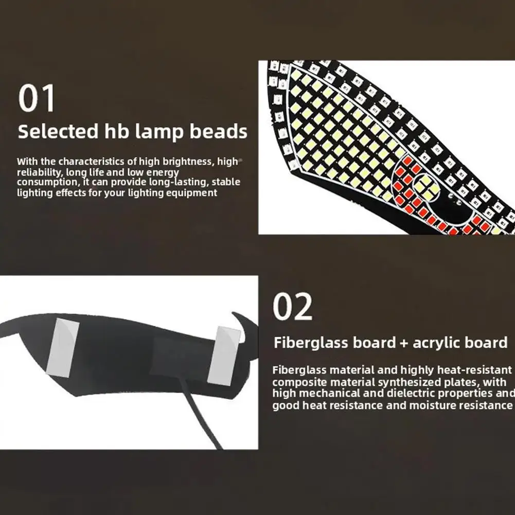 Samochodowe LED Dekoracyjne Światła Kreatywne RGB Dynamiczne Światło Diabła do Ciężarówki Wyświetlacz LED Wielotrybowe Oko Demona Wodoodporne Pyłoszczelne Światło