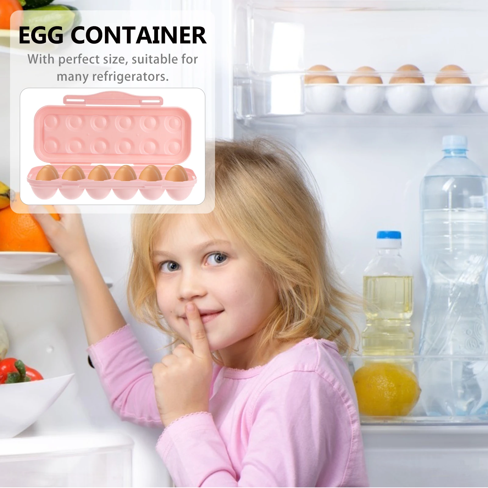 

2 Pcs Egg Storage Box Convenient Tray Drawer Type Rack Sponge Stackable Holder Organizer Refrigerator Container