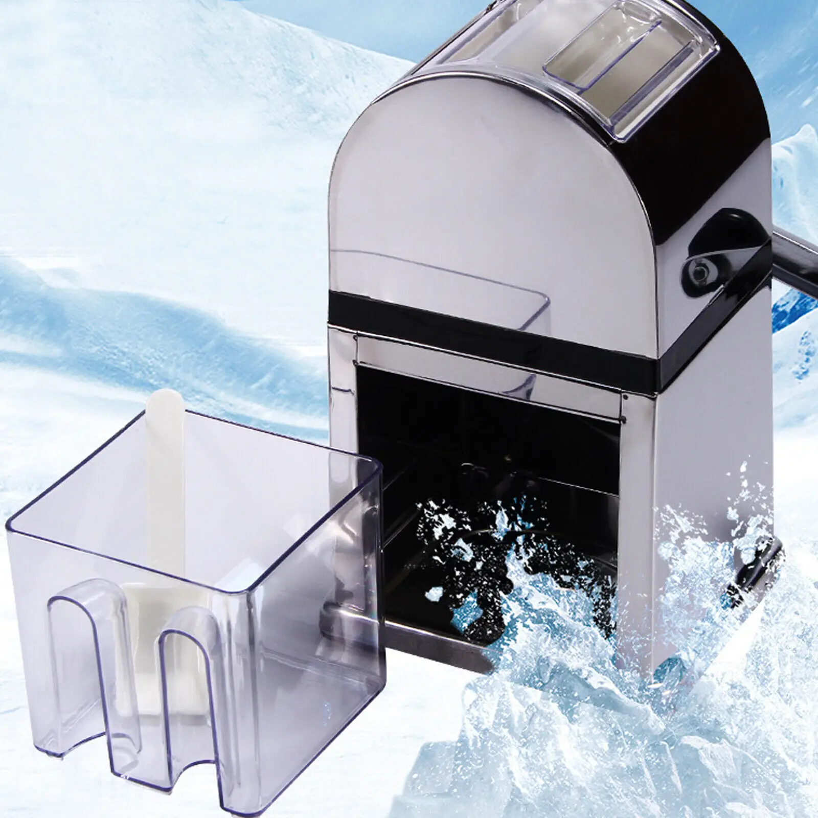 

Ice Crusher Machine Durable Crushed Ice Maker Easy Clean 12.5*15.5*26.5cm