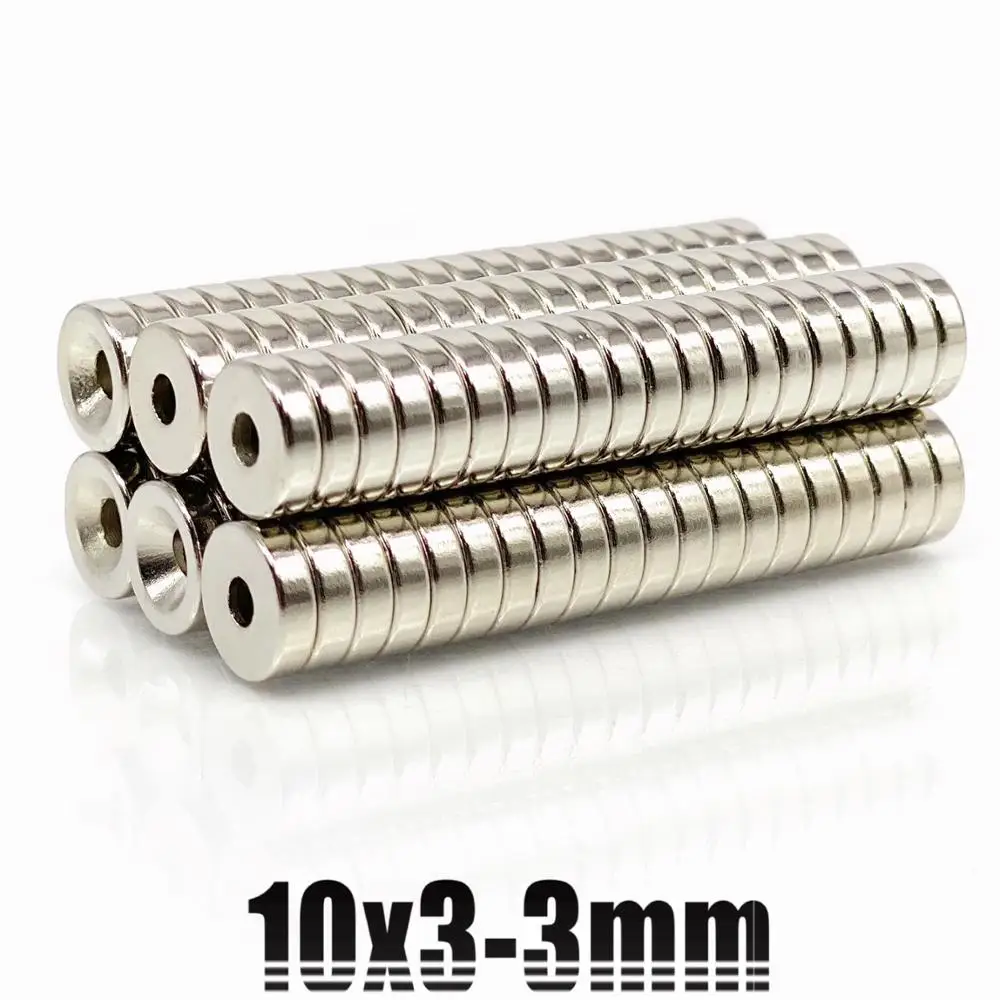 5-1000Pcs 10x3-3 Neodymium NdFeB แม่เหล็ก10*3-3 Super ที่มีประสิทธิภาพขนาดเล็กรอบถาวรแผ่นแม่เหล็ก imanes 10X3 3 10*3มม.