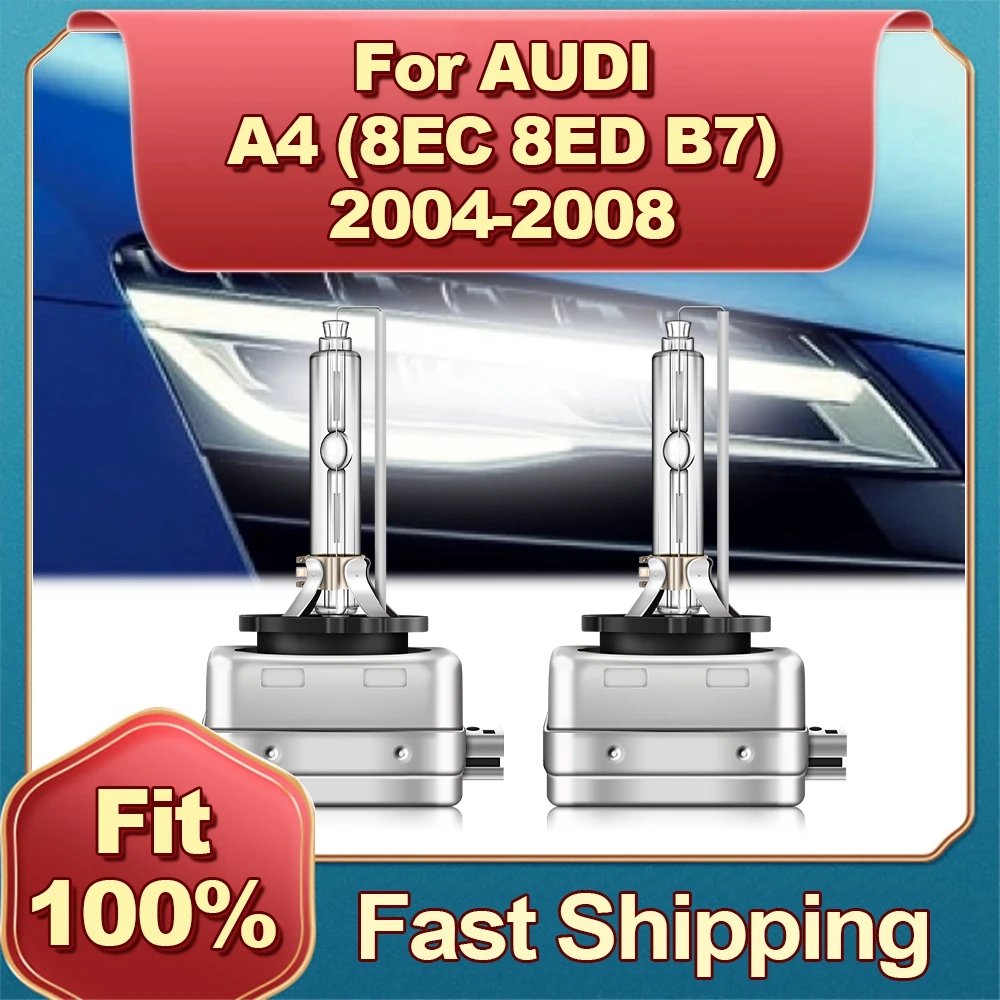 

2PCS High Quality 12V 35W HID Bulb Xenon Headlight D1S 6000K Car Light For AUDI A4 8EC 8ED B7 2004 2005 2006 2007 2008