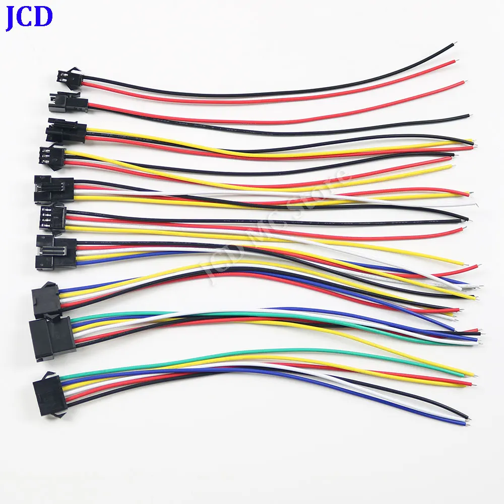 1-10Pairs SM 2.54 2/3/4/5/6P Male Female Plug Pitch 2.54mm Wire Connector SM Male & Female Battery Charging Cable 20CM 22AWG - Image 4