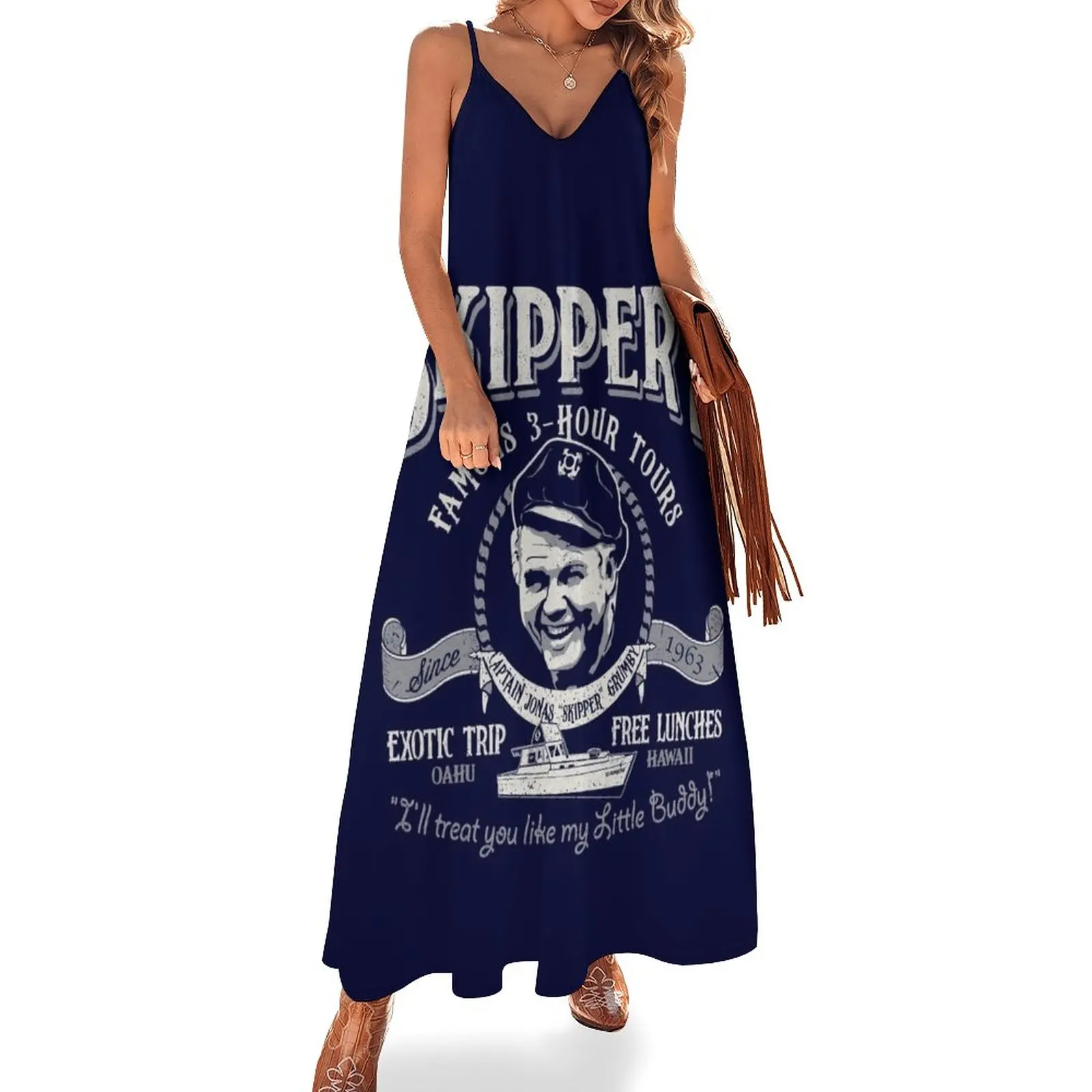 

Skipper's Famous 3 Hour Boat Tours Sleeveless Dress summer dress women 2023 women's summer dresses 2023