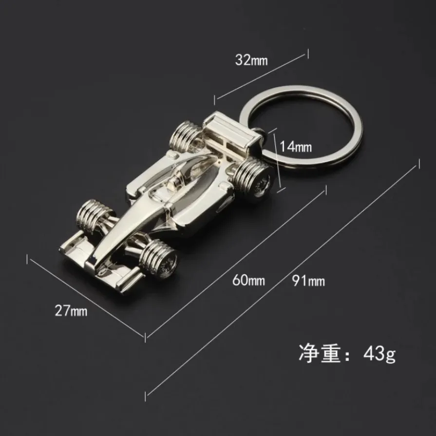 Fashion Formula 1 Racing Car Car Styling Keychain Keyring Key Chain Ring fit For VW Golf Renault Klod Skoda Octavia Ferrari 1pc