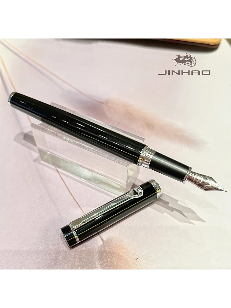 1 Stück JINHAO Fancy Nice Writing Gift Klassischer Füllfederhalter aus Metall/Holz, Business- und Bürodesign, ideal für die Sammlung – Detail 3