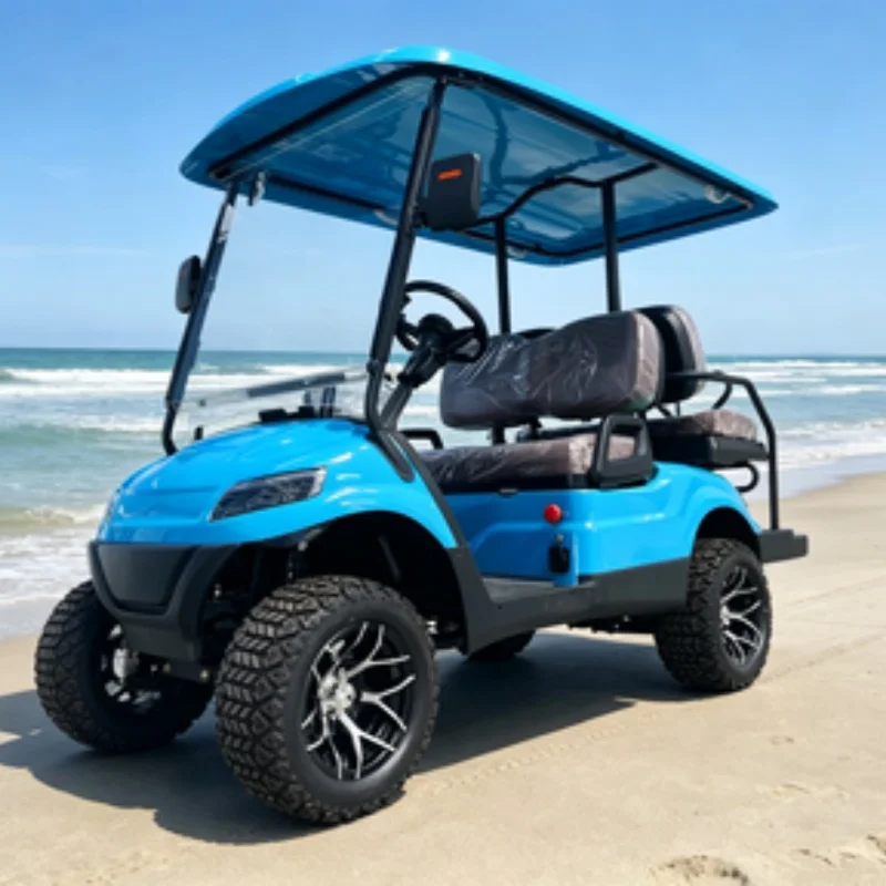 

72V Lithium Battery 4 Seats Golf Cart CE 60V Electric Golf Cart Accessories Golf Buggy With Folding Windshield Free Custom Color