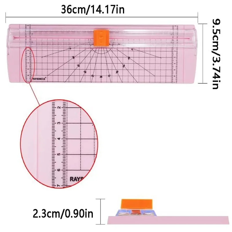 A4 Size Paper Cutter, Non-Slip Bottom, Can Cut 45 ° -90 °   Angle, Suitable For Photo, Paper Trimming, 1Pc image 4