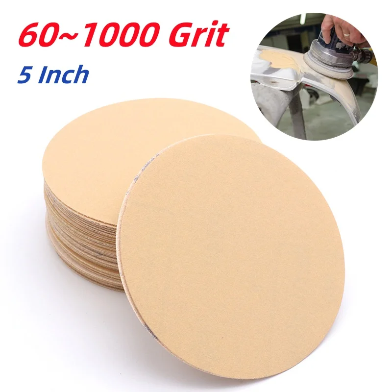 

60~1000 Grit Backed Felt Disc Sandpaper 5 Inch Self-Adhesive Sand Paper For Polishing Sanding Car Metal
