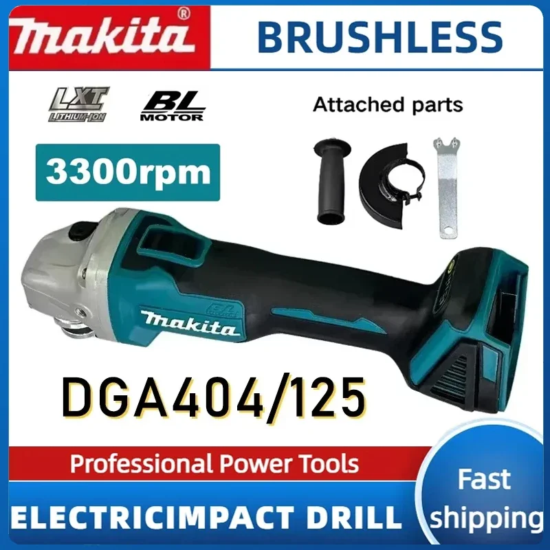 

Высокомощный станок для резки Makita DGA404 125 мм/100 мм, бесщеточная литиевая электрическая угловая шлифовальная машина, перезаряжаемая полировальная машина