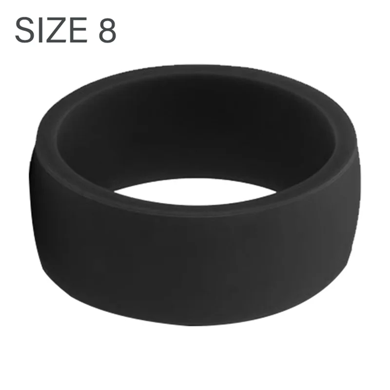 ABQR 8.7mm Popular for Men Women Silicone Cool Rings Silicone Wedding Ring Environmental Outdoor Sports RingX2 8