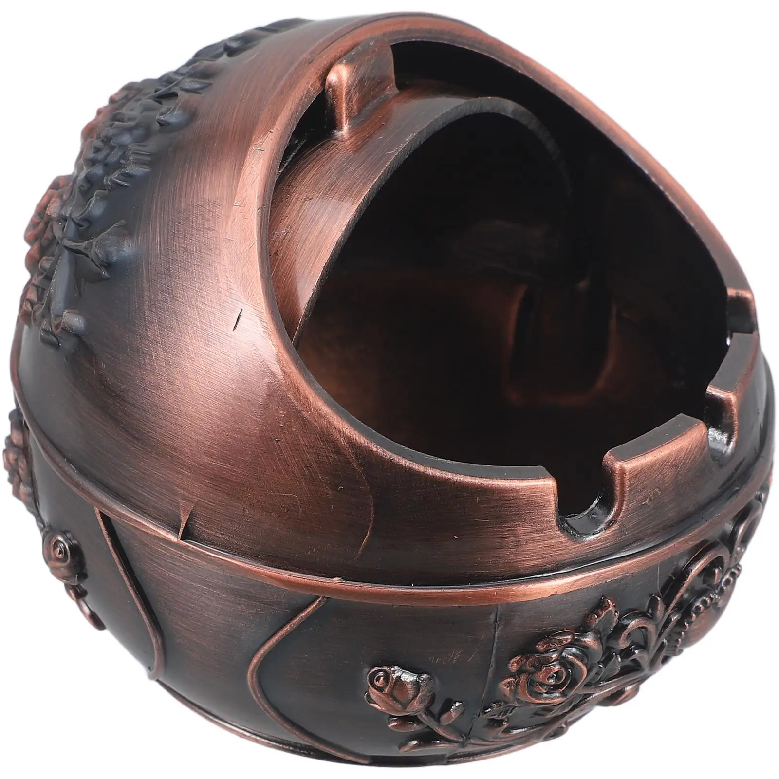

Retro Ashtray Zinc Alloy Smoking Metal Decor Globe Windproof Office Desktop Butt Container Creative Modern Style Home