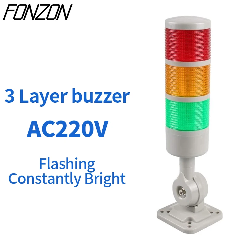 Led Signaaltoren Stack Lights CNC Machine DC12-24V AC220V Stabiel Knipperlicht Industriële Signaal Waarschuwingslichten Zoemer