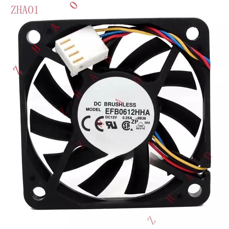 

Z for Delta EFB0612HHA 6010 DC12V 0.25A 6CM 4-Pin PWM Mute Cooling Fan
