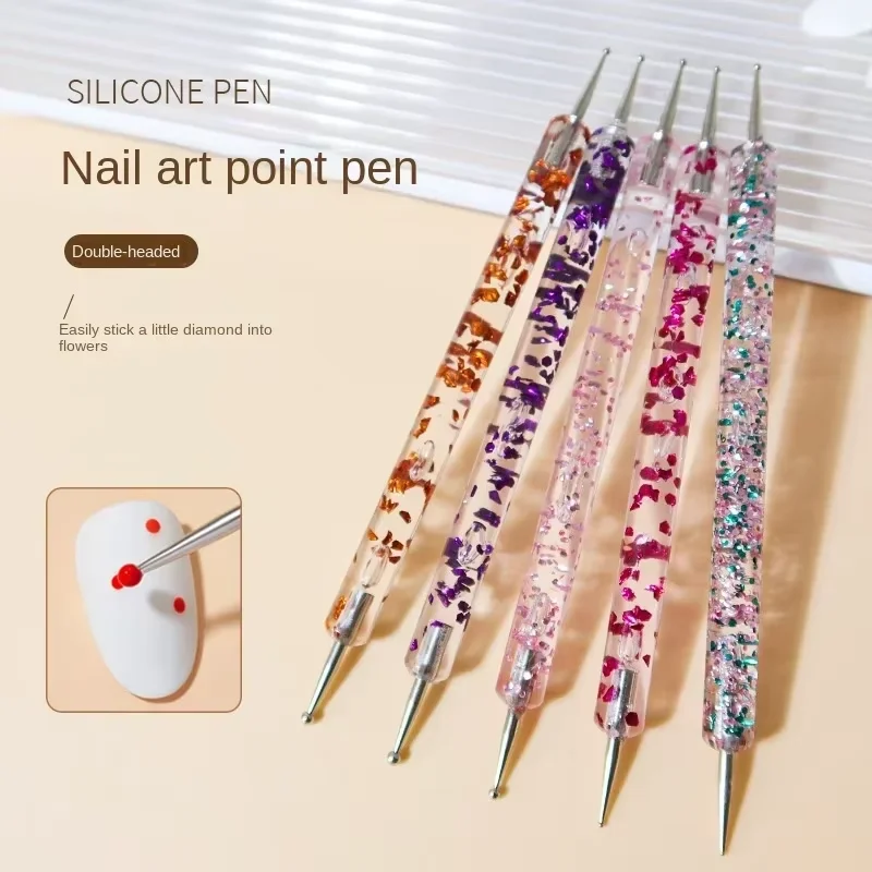 

5Pcs Nail Art Dotting Pen Set Multifunctional Nail Design Drawing Rhinestone Picking Decor Tools