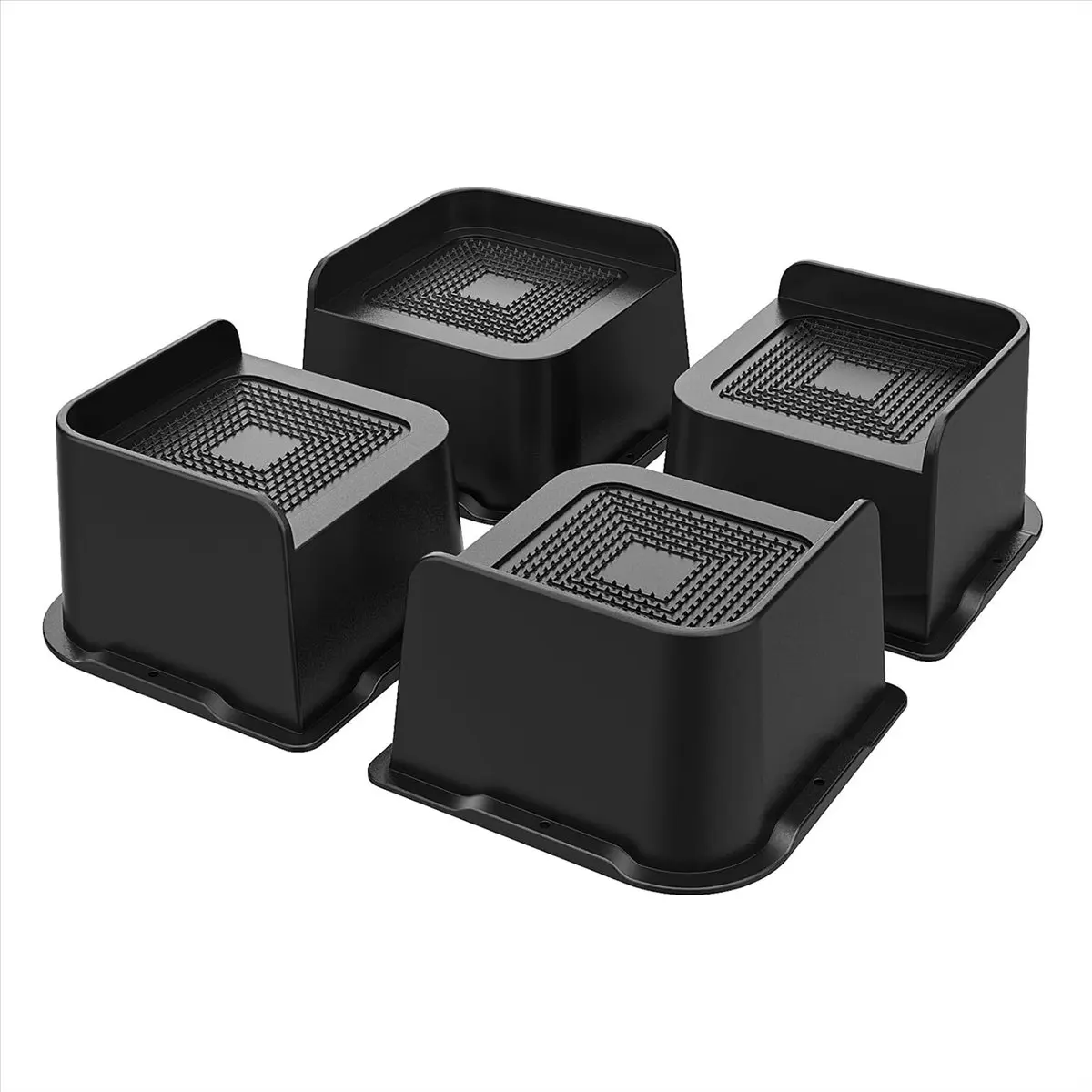 A56K Bed Risers 3 Inch Heavy Duty, 4.8x4.8In Wide Opening Furniture Risers 4 Pack,Bed Lifts Risers for Sofa,Bed Frame,Tables