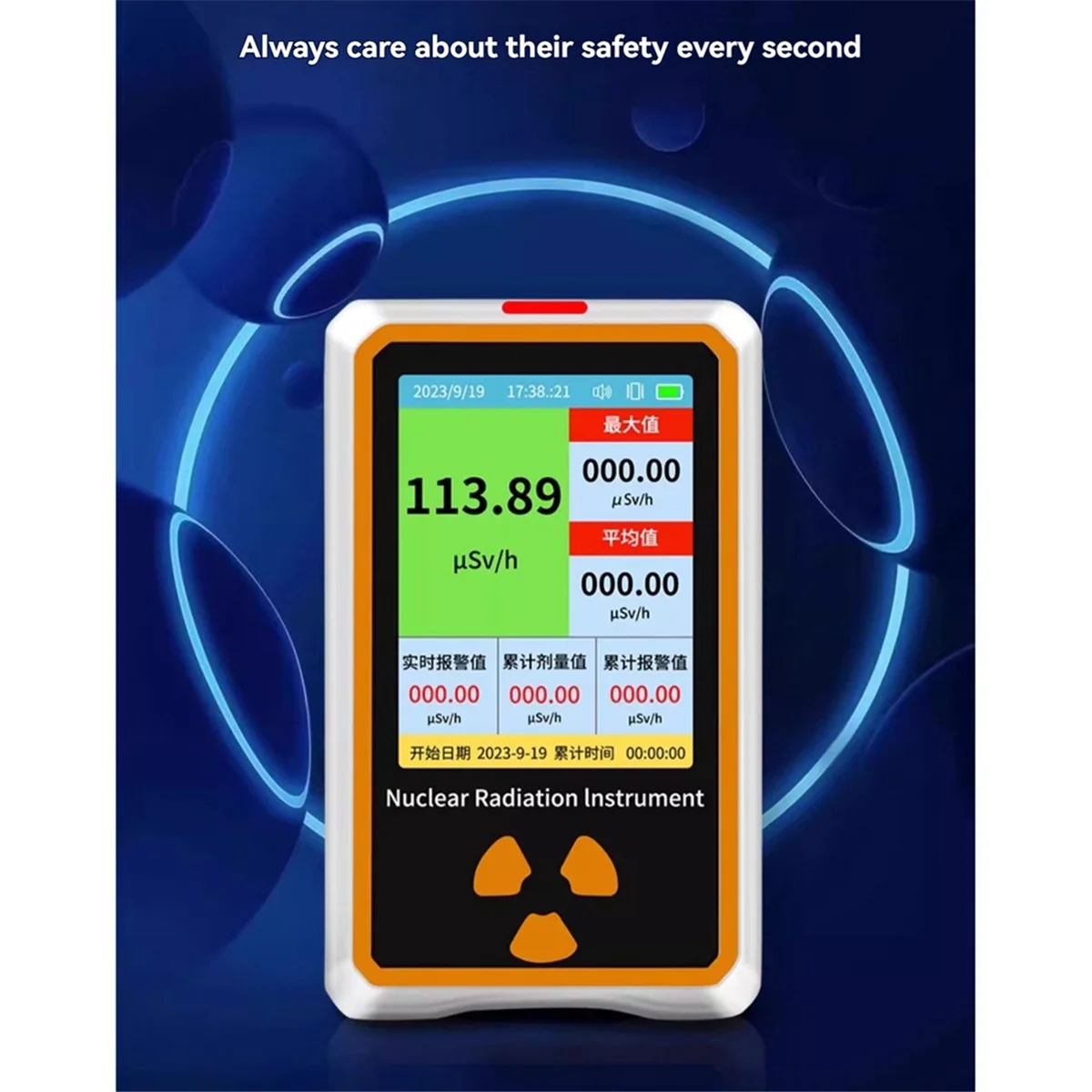 A002 Dosimeter Strahlung Marmor Detektor Geigerzähler Ionisierende Strahlung X-Ray Beta Erkennen Elektromagnetische Dosis Alarme