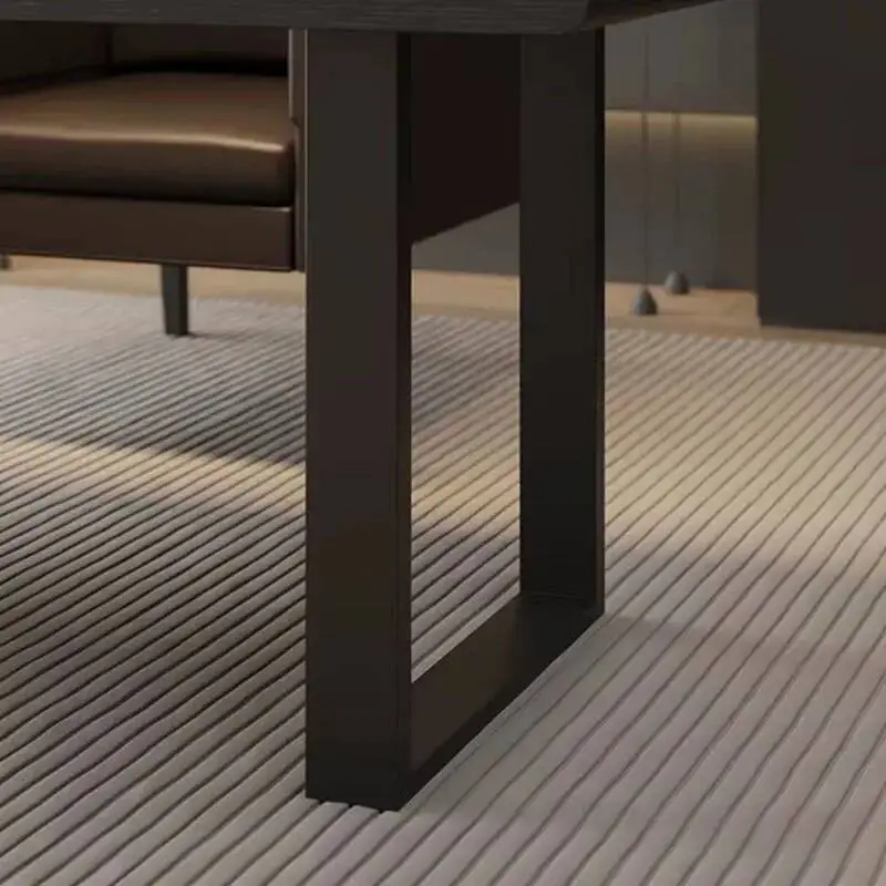 مكاتب مكتبية حديثة مصممة للطلاب، أدراج فاخرة سوداء، مكتب كمبيوتر كبير للكتابة، أثاث فندق Mesa De Trabajo #5