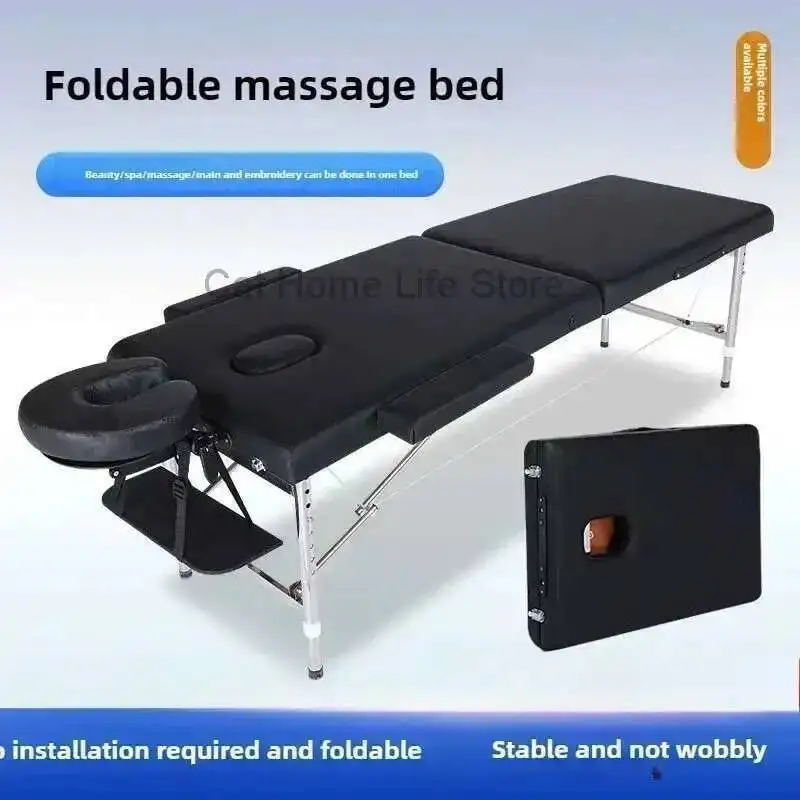 

Lifting Portable Massage Bed Portable Stainless Steel Folding Home Beauty Physiotherapy Moxibustion Massage Beds Beauty Salons