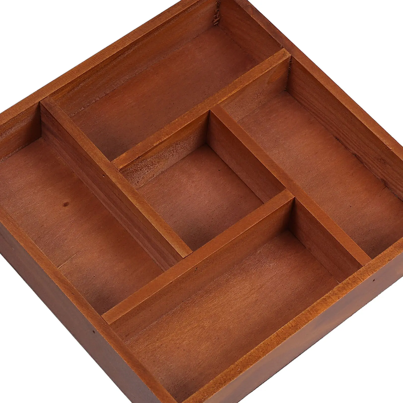Wooden Distressed Desktop Drawer Organizer for Jewelry Makeup Vanity Compact Storage and Bedroom Organizer Wooden Organizers