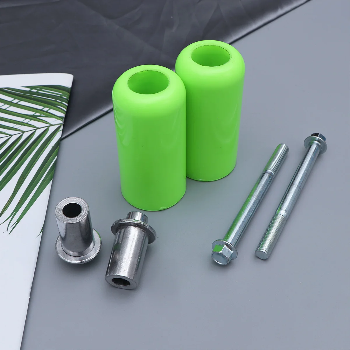 

2Pcs Motorcycle Frame Sliders Anti Crash Stick Premium Aluminum Impact Protection for Bike Left Right Sides Green