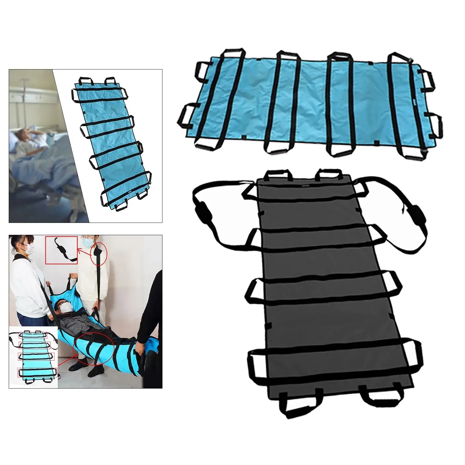 

Elderly Patient Transfer Mobile Belt, Soft Stretcher Transfer Plate, Reinforced Handle Assisted Transfer Auxiliary Belt Foldable