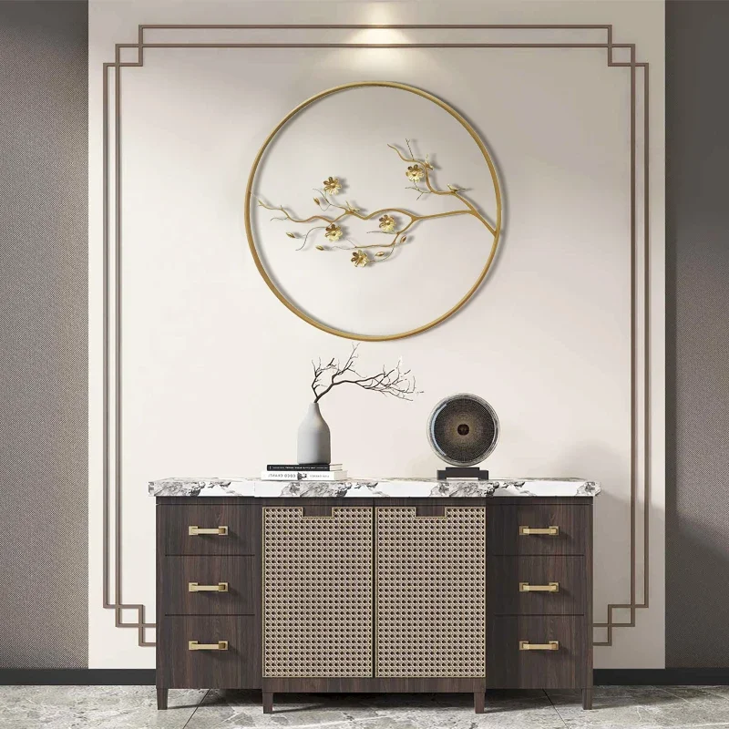 جدار غرفة المعيشة أريكة حائط الخلفية الديكور الحديد المطاوع مدخل قلادة غرفة الطعام ضوء فاخر الجدار الشنق ثلاثة عاكسة #4