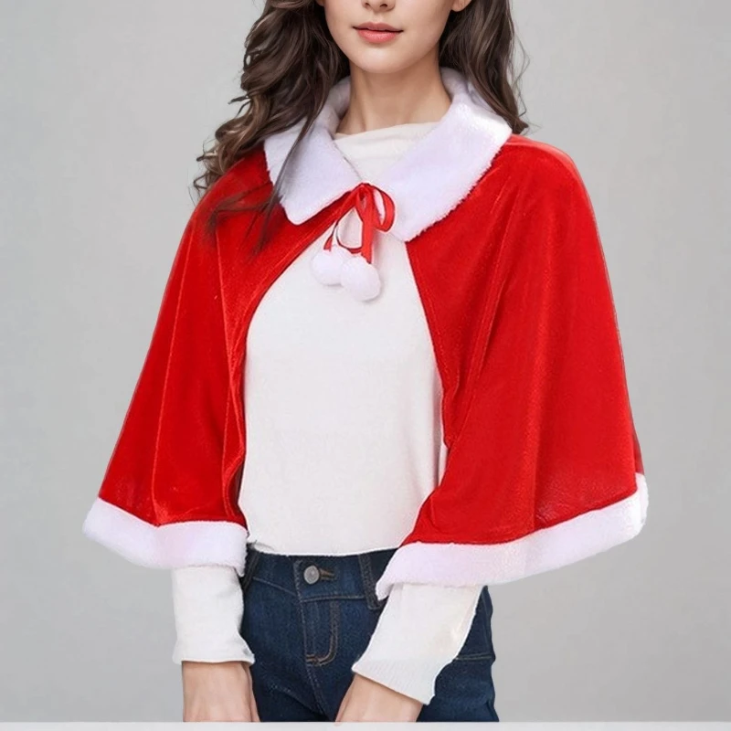 

Рождественская шапка 2025 года, накидки, костюм Санта-Клауса для косплея, аксессуары, шарф на плечо, шаль, новогодняя праздничная одежда на Eve 2026 года