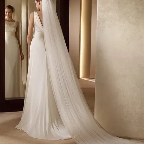Elegant Two-Layer Bridal Veil NZUK