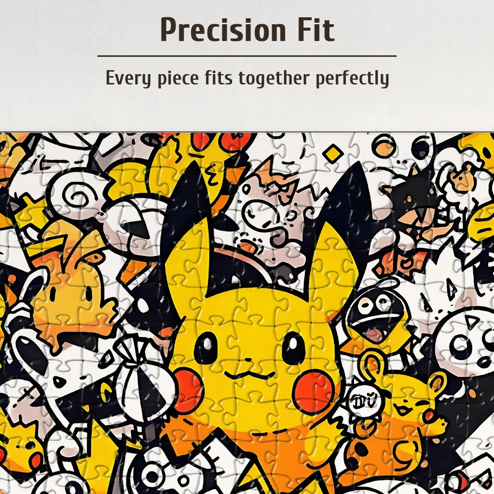 포켓몬 피카츄 나무 퍼즐 게임 - 다양한 조각 수의 교육용 장난감 (108/200/300/500/1000 조각 옵션)
