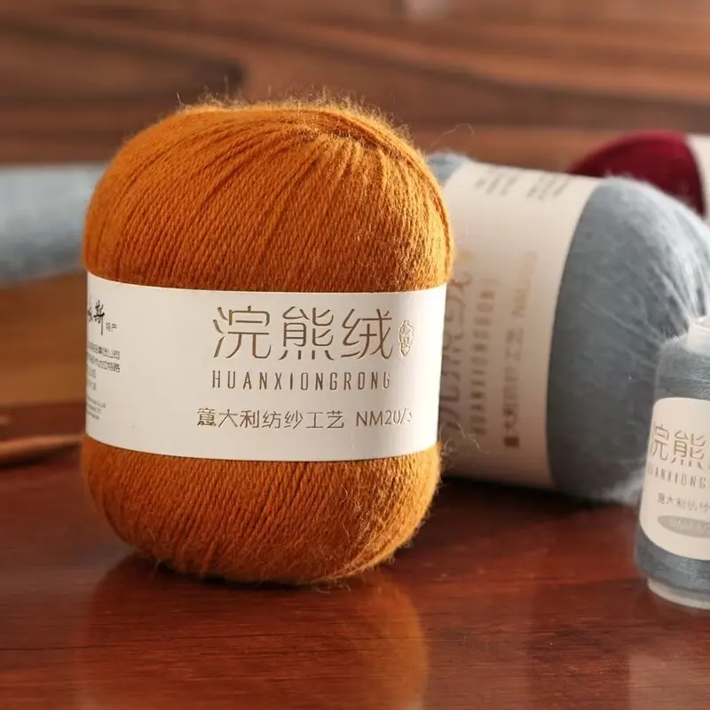 

50g Cashmere Thread,Hand Woven Wool Sweater Scarf Cardigan Medium Thick Thread Doll Material Package,Italian Spinning Technology