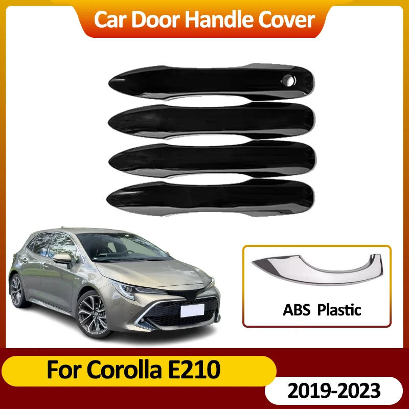 

For Toyota Corolla E210 Auris 2019~2023 2022 Black Door Handle Covers Stickers Auto Exterior Scratch Resistant Car Accessories