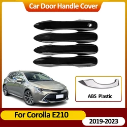 For Toyota Corolla E210 Auris 2019~2023 2022 Black Door Handle Covers Stickers Auto Exterior Scratch Resistant Car Accessories