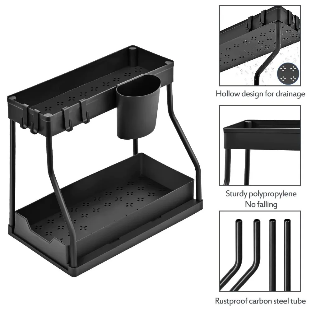 

Multi-layer Drawer Finishing Seasoning Household Kitchen Rack Bathroom Sink Layered Sundries Storage Rack
