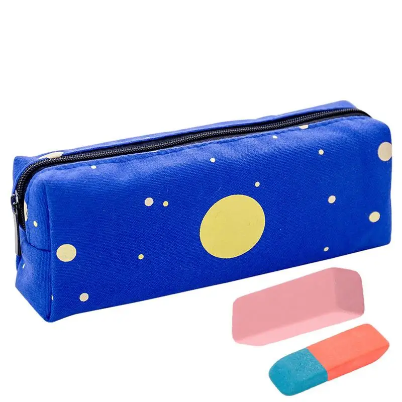 Creative Pencil Case Big Capacity Star Pattern Pencil Pouch Pencil Case Aesthetic School Pencil Bag With Zipper For School